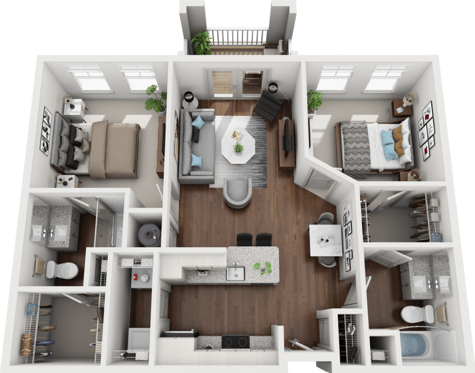 Reedy_TwoBedroom floor plan